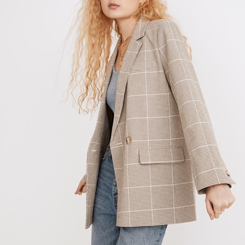 Madewell Dorset Blazer in Windowpane - Picture 2 of 9